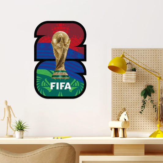 World Cup 2026 Host Countries Poster with Trophy, FIFA Jigsaw Puzzle