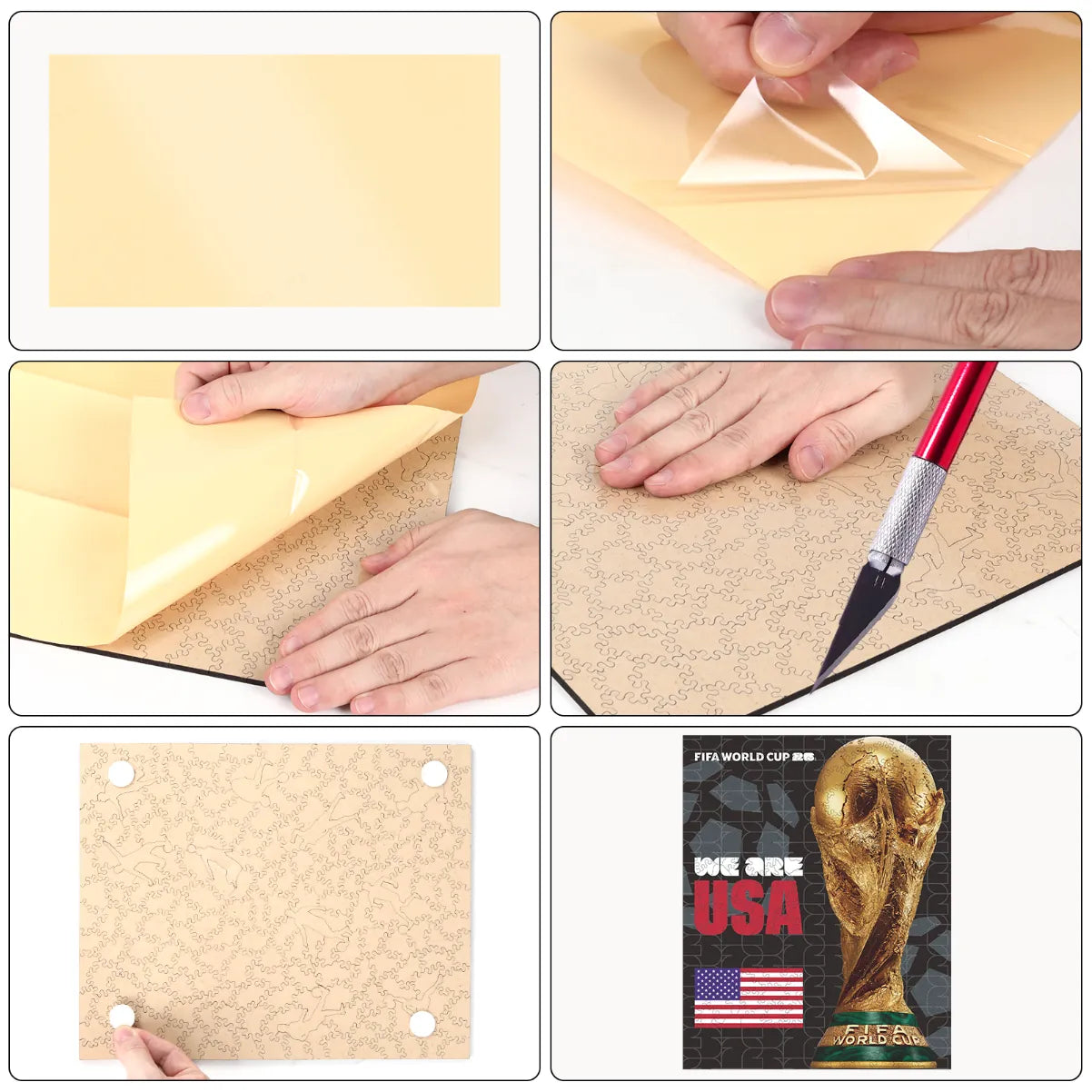 FIFA World Cup 2026 Trophy Poster USA 200-Piece Wooden Puzzle | Officially License Gift