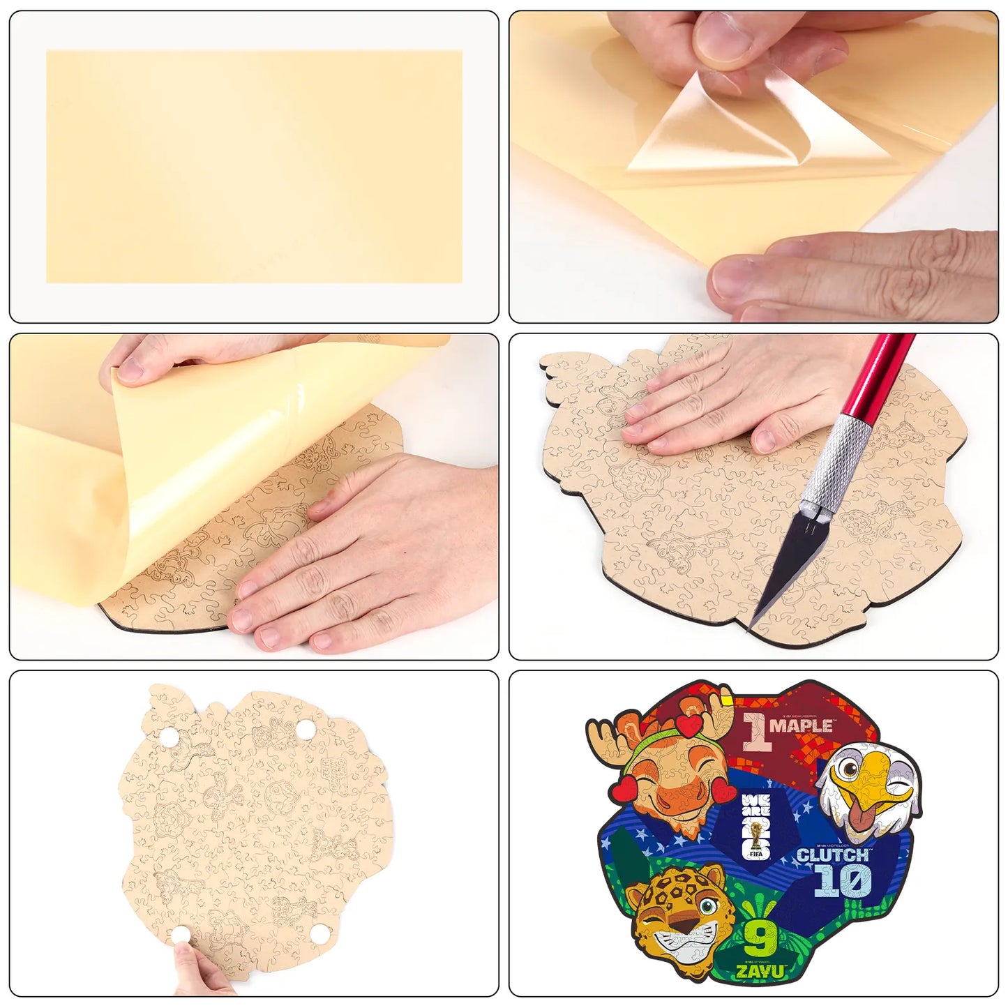 FIFA World Cup 2026 Trio of Mascots Wooden Jigsaw Puzzle | 150 Pieces, Officially Licensed Gift