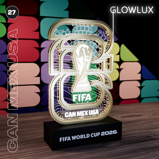 World Cup 2026 We are 26 Trophy, FIFA Wooden Art Night Light