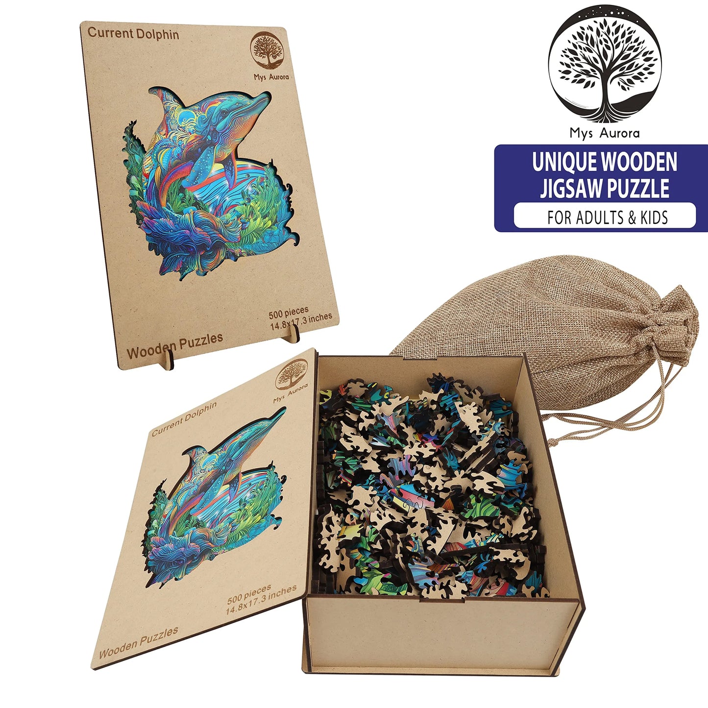 Dolphin, Wooden Jigsaw Puzzles