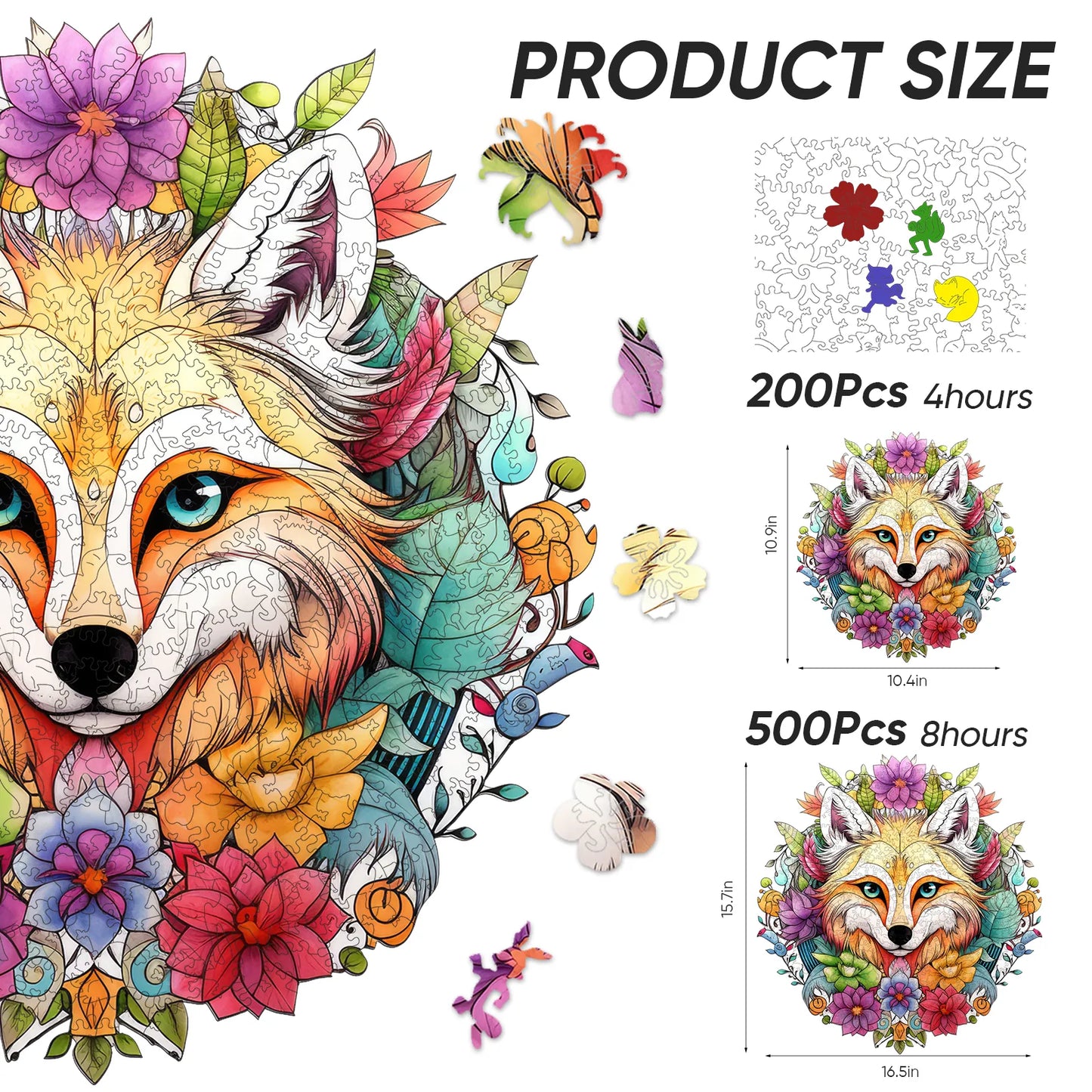 Fox, Wooden Jigsaw Puzzles