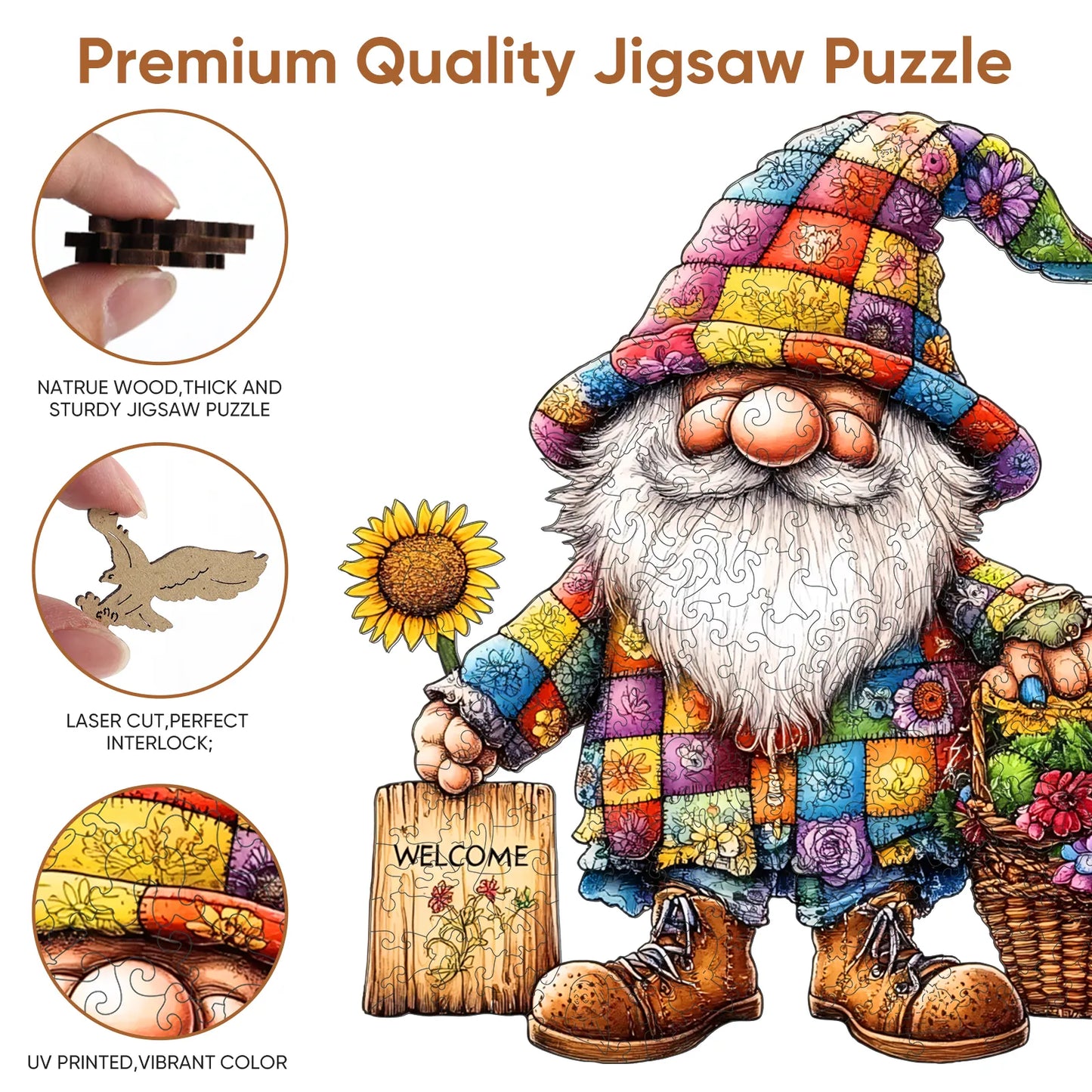 Gnomes, Wooden Jigsaw Puzzles