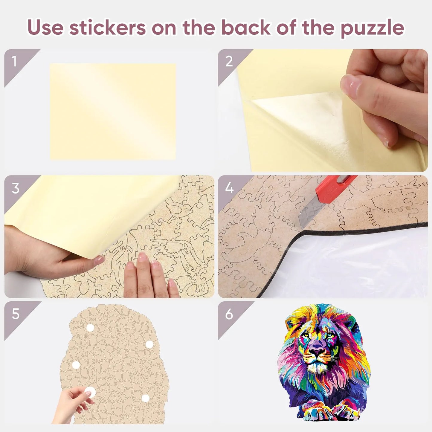 Lion A, Wooden Jigsaw Puzzles