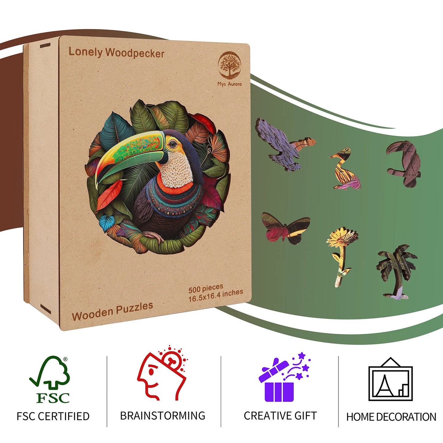 Parrot, Wooden Jigsaw Puzzles
