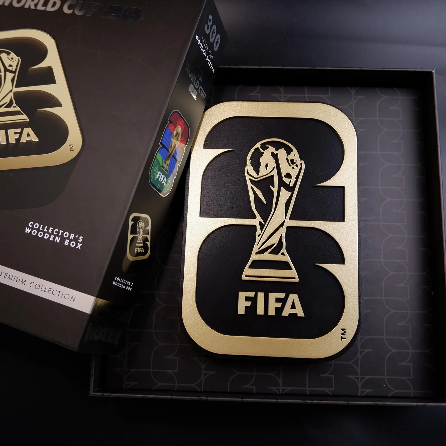 FIFA World Cup 2026 Host Countries & Trophy Luxury 300-Piece Wooden Puzzle | Premium Officially Licensed Gift