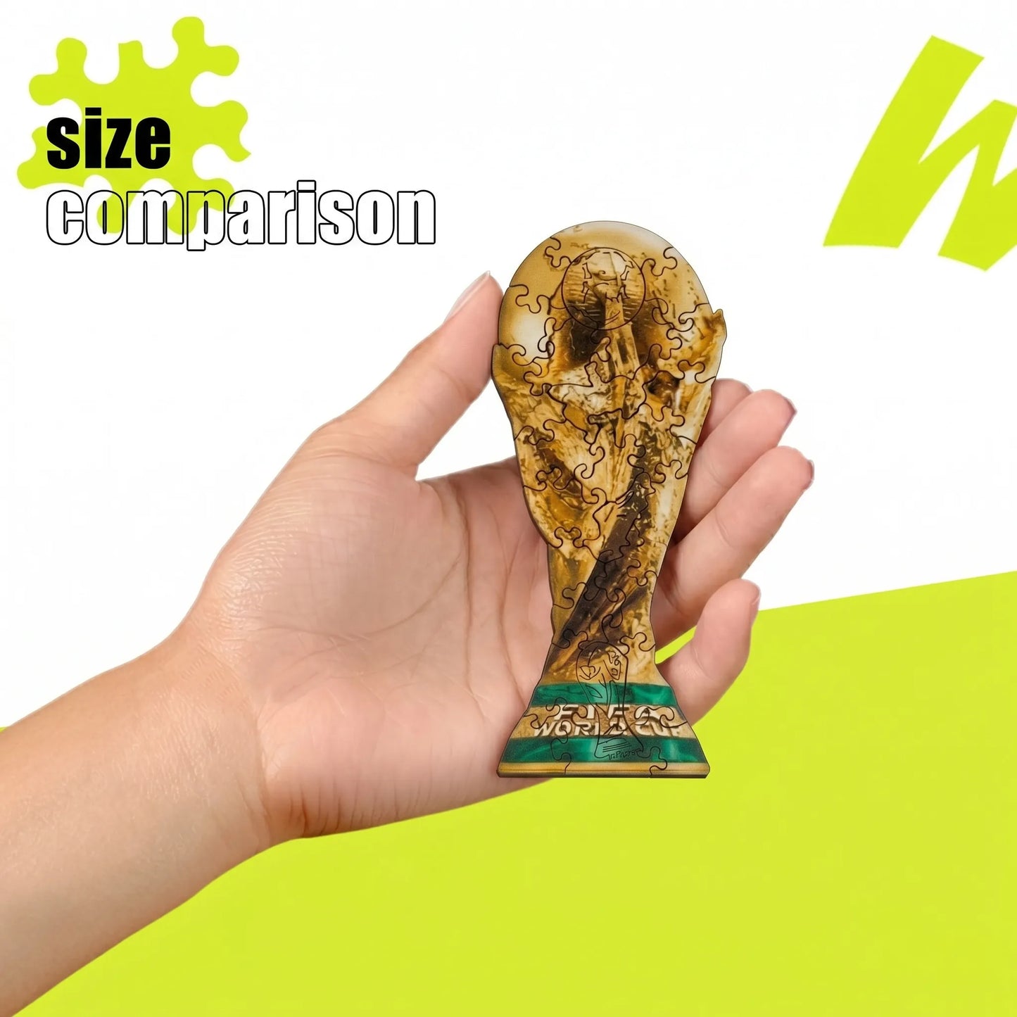 FIFA World Cup 2026 Wooden Jigsaw Puzzle | Trophy Mini 26PC