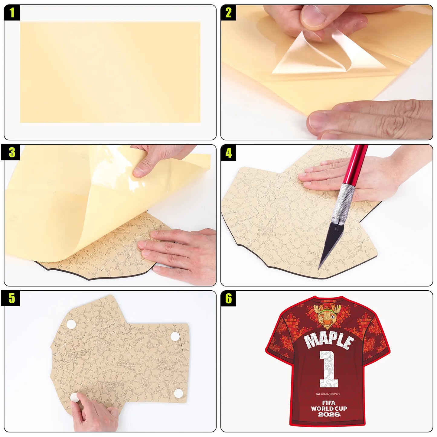 FIFA World Cup 2026 Wooden Jigsaw Puzzle | 200 Pieces, Canada Jersey