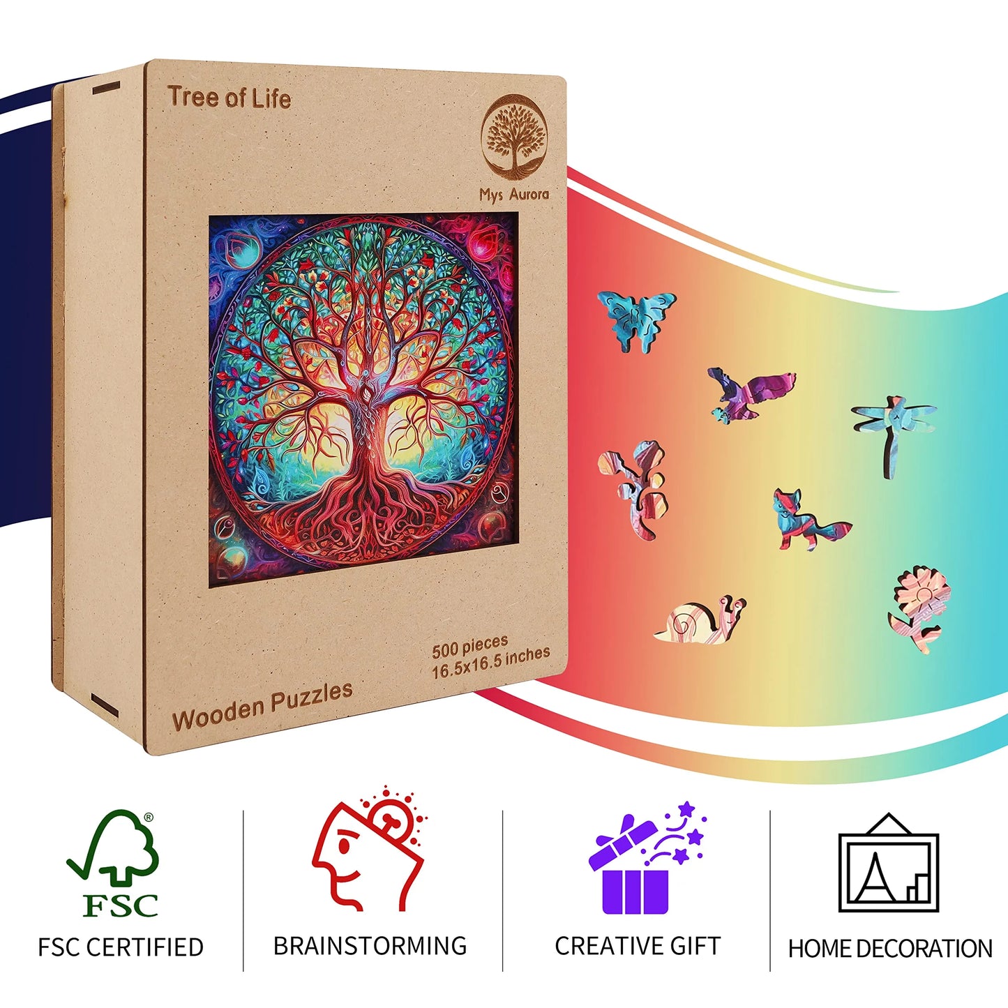 Tree of Life B, Wooden Jigsaw Puzzles