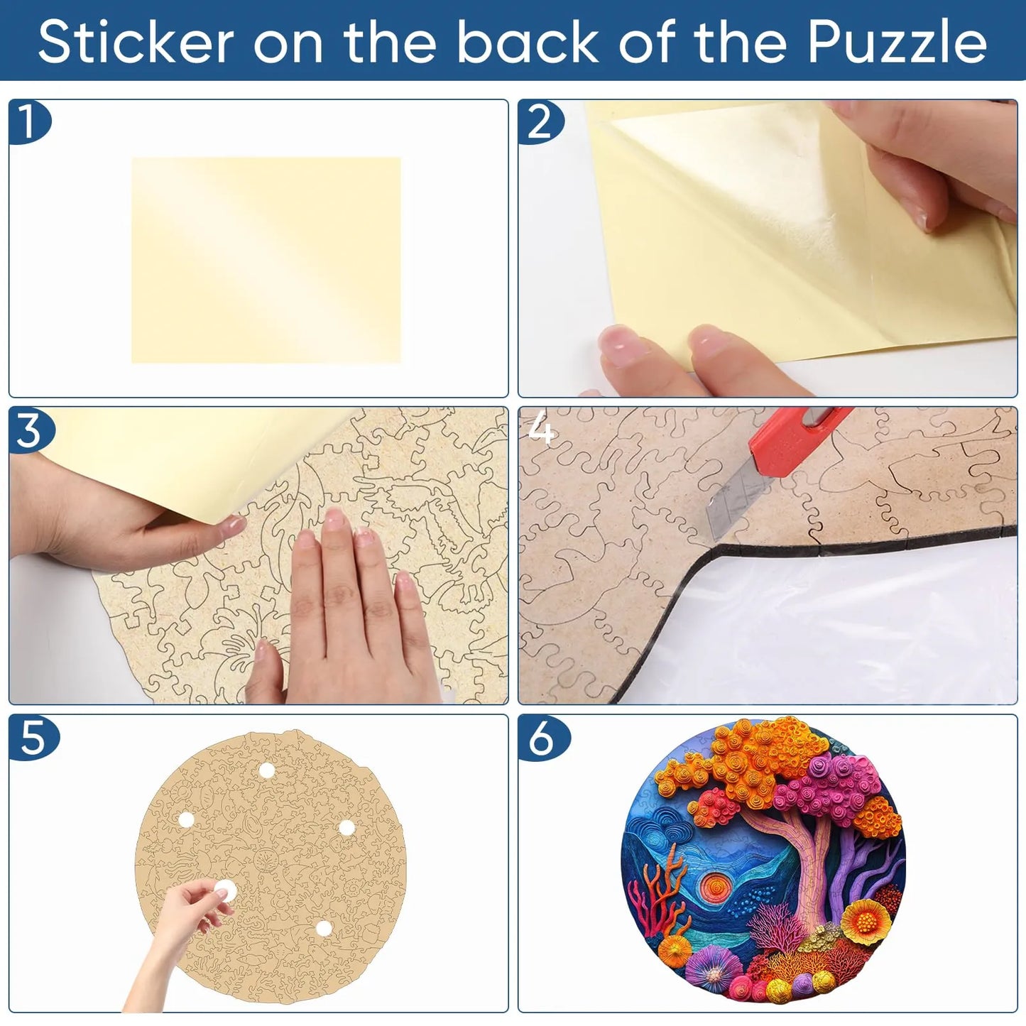 Undersea Coral, Wooden Jigsaw Puzzles
