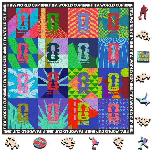 World Cup 2026 Host Cities Mosaic, FIFA Jigsaw Puzzle