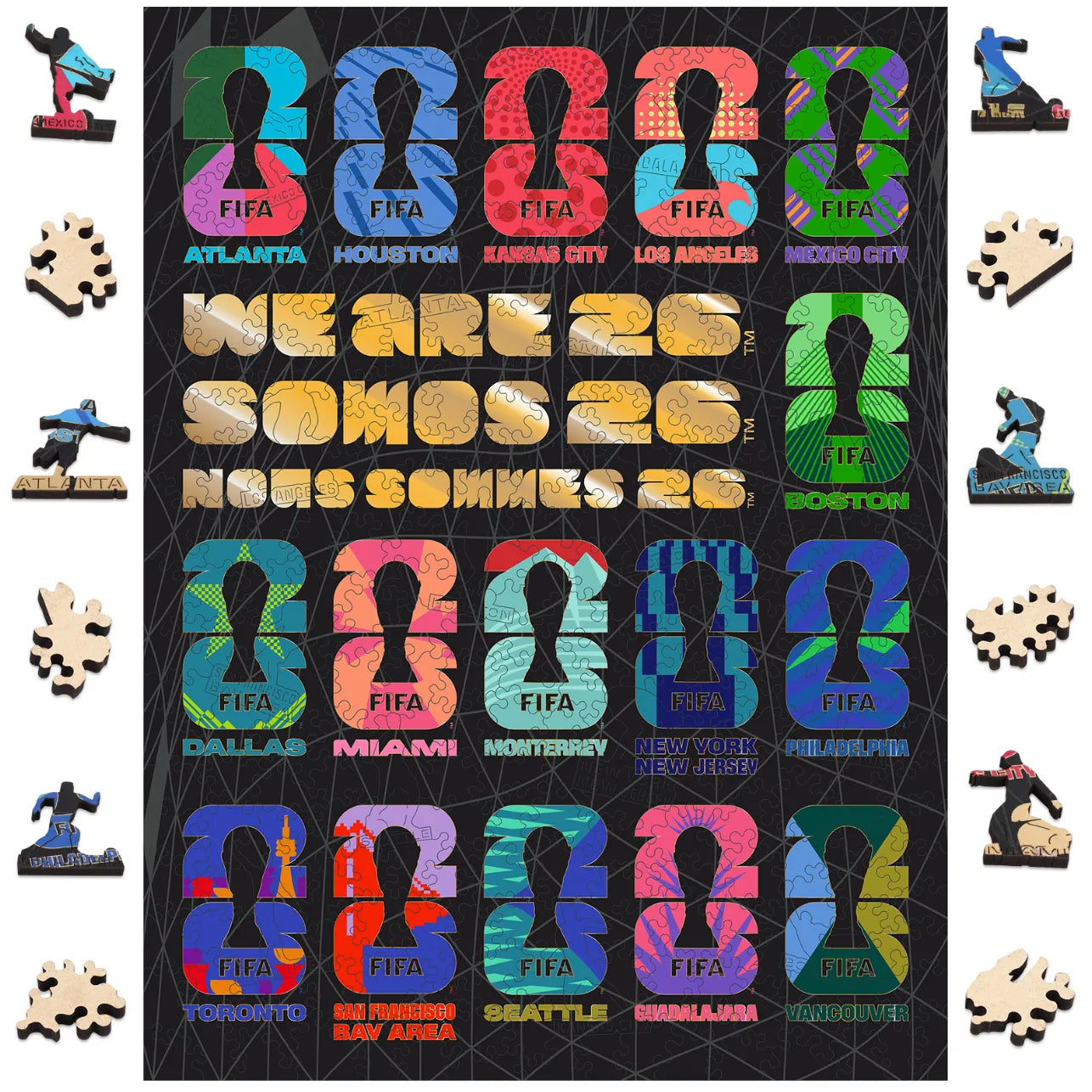 World Cup 2026 Host Cities Emblems, FIFA Jigsaw Puzzle