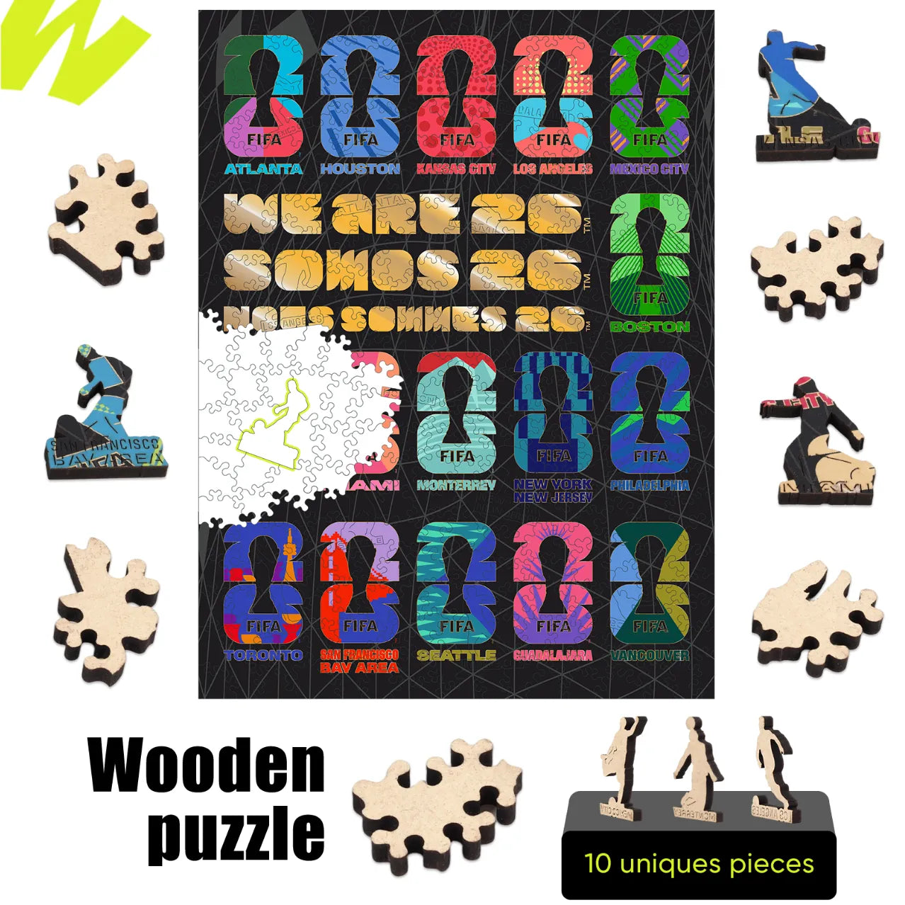 World Cup 2026 Host Cities Emblems, FIFA Jigsaw Puzzle