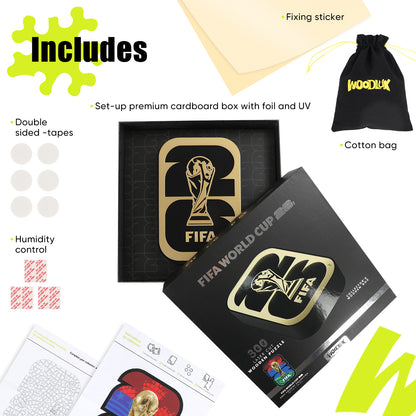 World Cup 2026 Host Countries Poster with Trophy, FIFA Jigsaw Puzzle