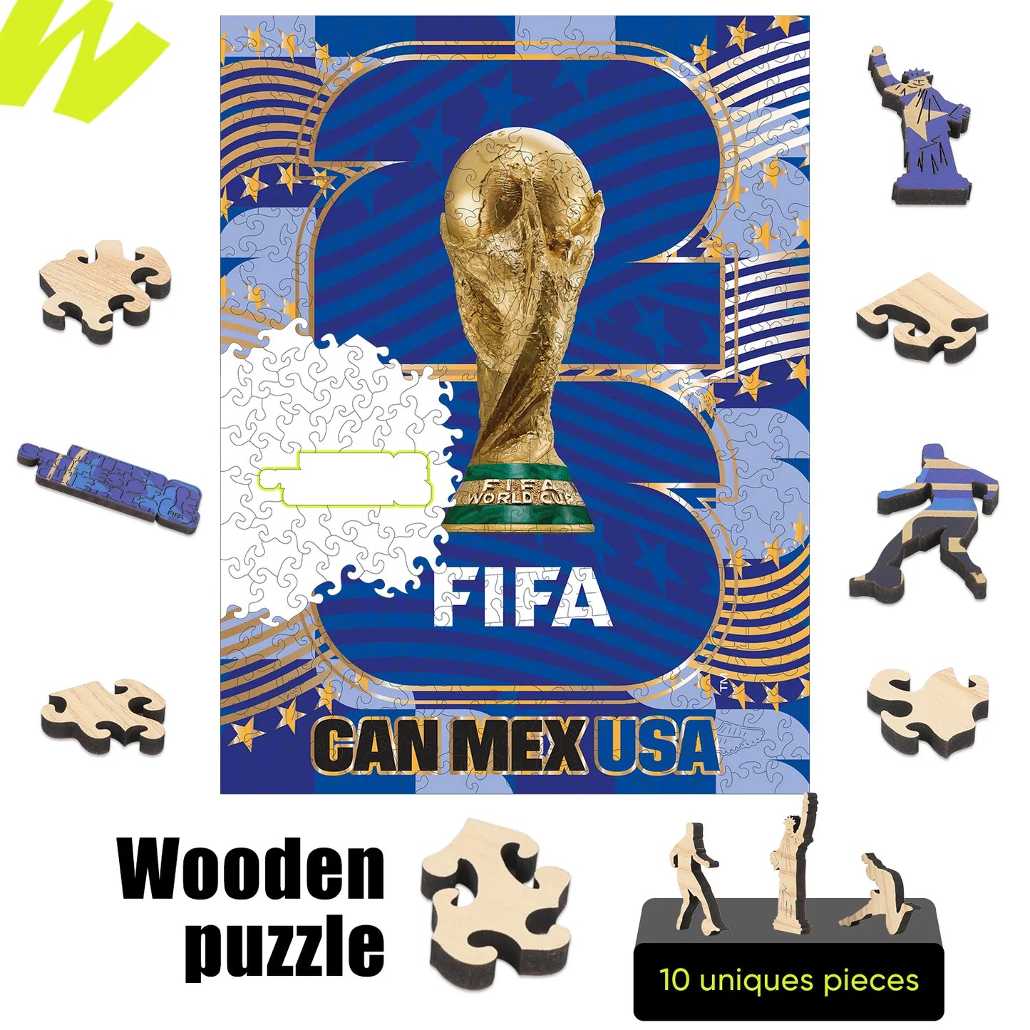 World Cup 2026 Host Country Logo USA , FIFA Jigsaw Puzzle