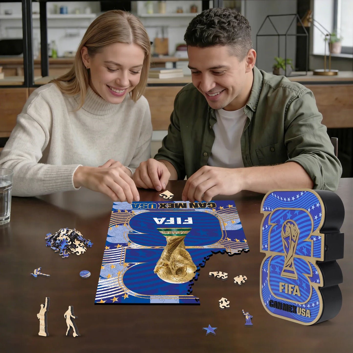 World Cup 2026 Host Country Logo USA , FIFA Jigsaw Puzzle