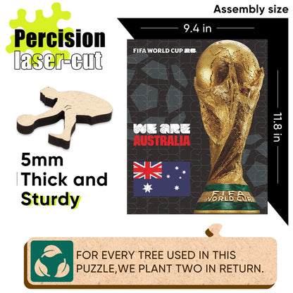 World Cup 2026 Trophy Poster Australia, FIFA Jigsaw Puzzle