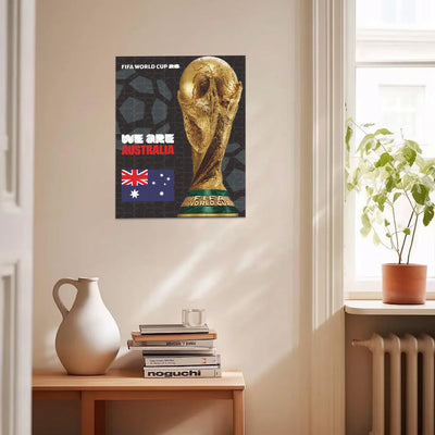 FIFA World Cup 2026 Trophy Poster Australia 200-Piece Wooden Puzzle | Officially Licensed Australia Gift