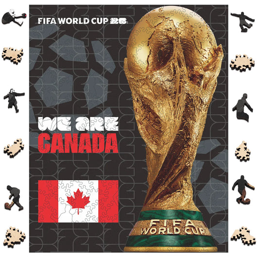 World Cup 2026 Trophy Poster Canada, FIFA Jigsaw Puzzle