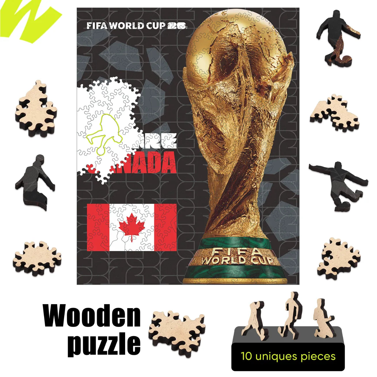 World Cup 2026 Trophy Poster Canada, FIFA Jigsaw Puzzle