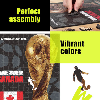 World Cup 2026 Trophy Poster Canada, FIFA Jigsaw Puzzle