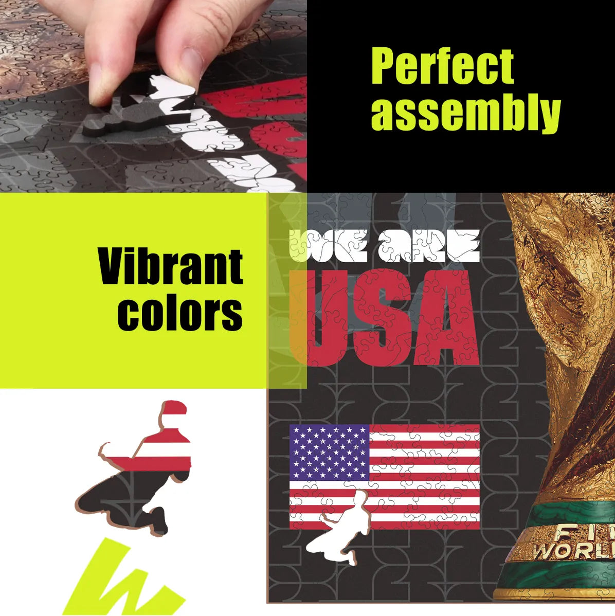 World Cup 2026 Trophy Poster USA, FIFA Jigsaw Puzzle