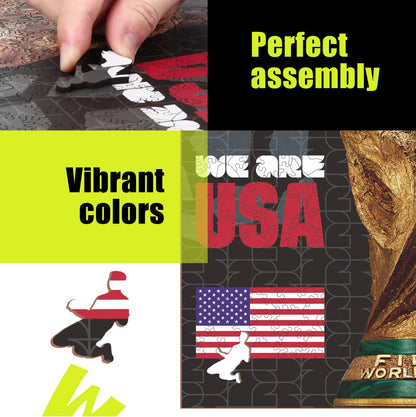 World Cup 2026 Trophy Poster USA, FIFA Jigsaw Puzzle