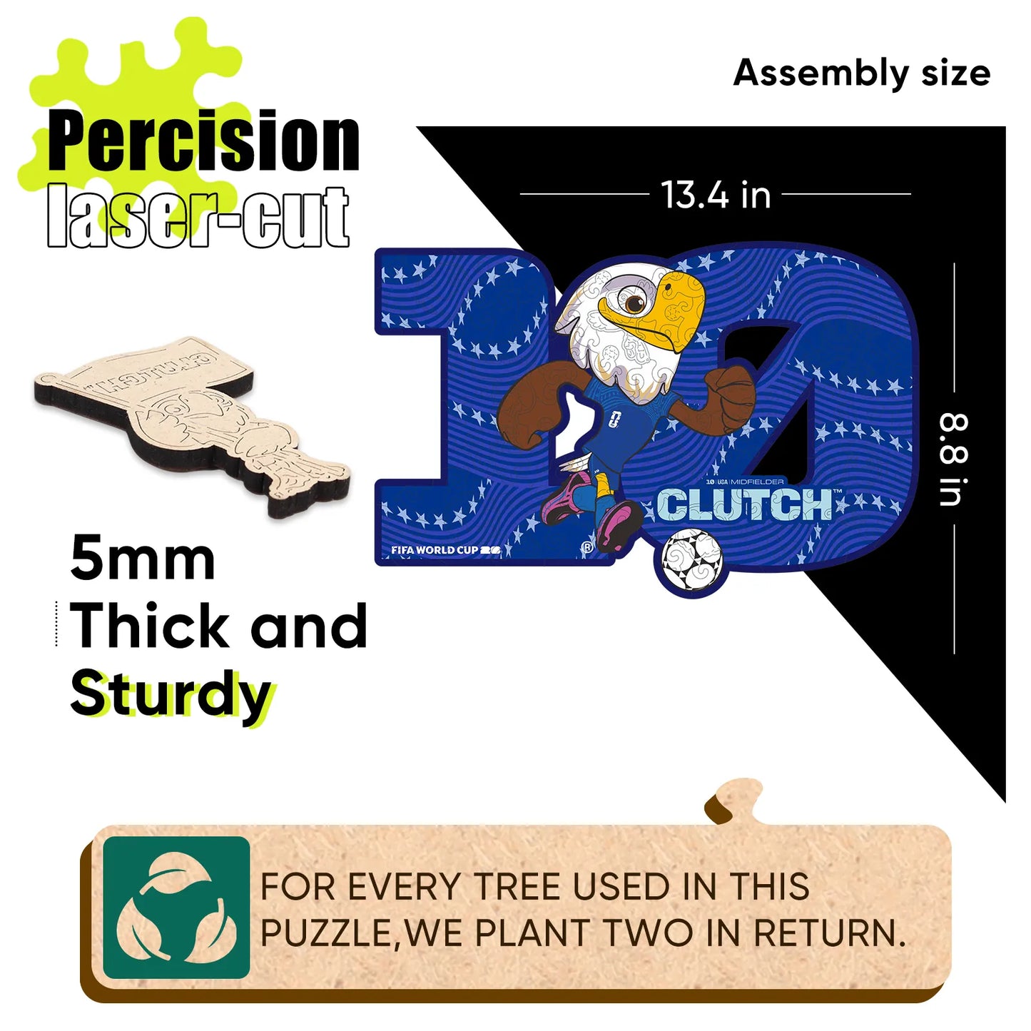 World Cup 2026 Clutch the Bald Eagle, FIFA Jigsaw Puzzle