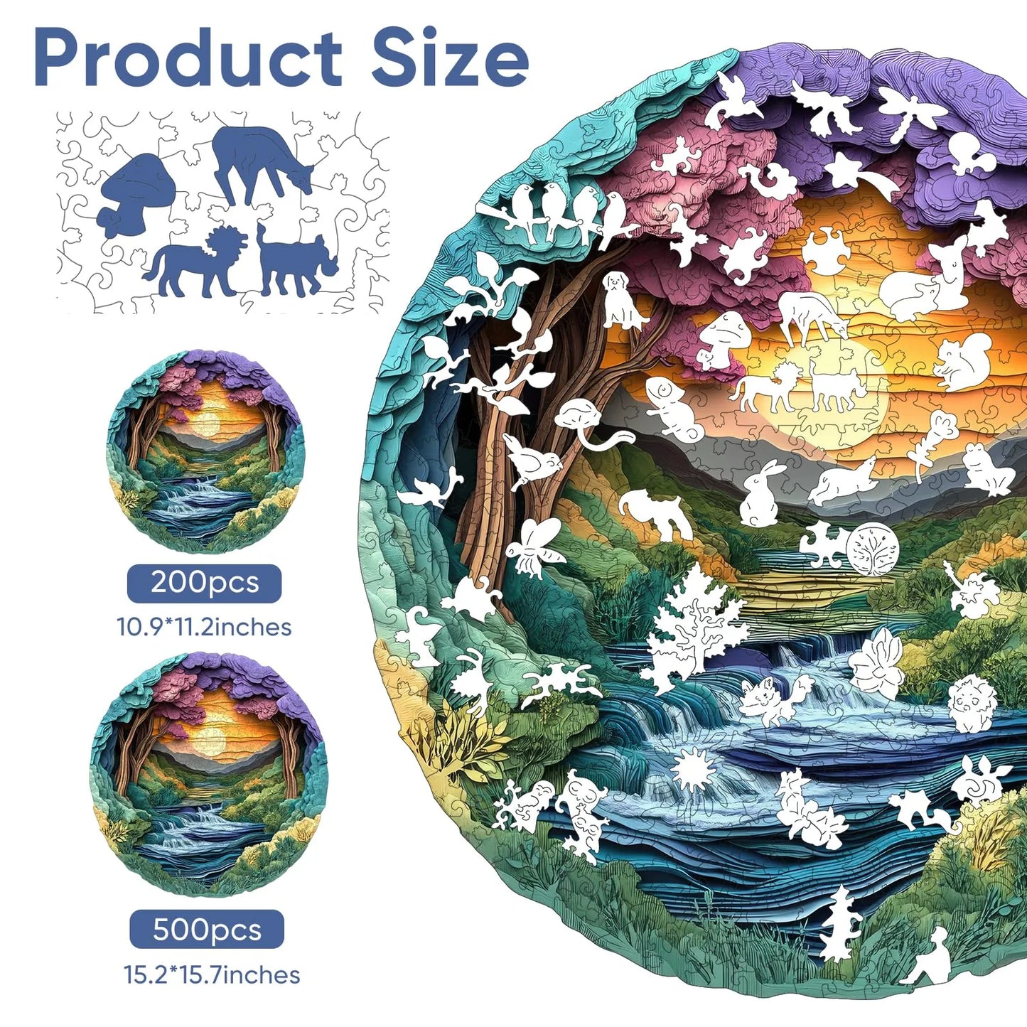 Nature Landscape, Wooden Jigsaw Puzzles