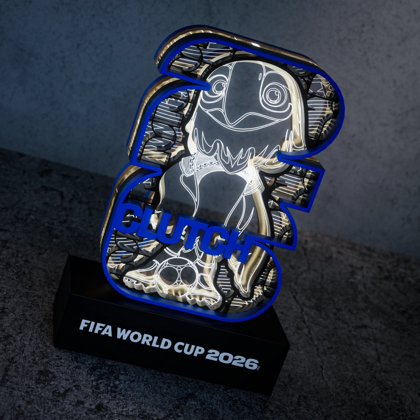World Cup 2026 Clutch Mascot, FIFA Wooden Art Night Light