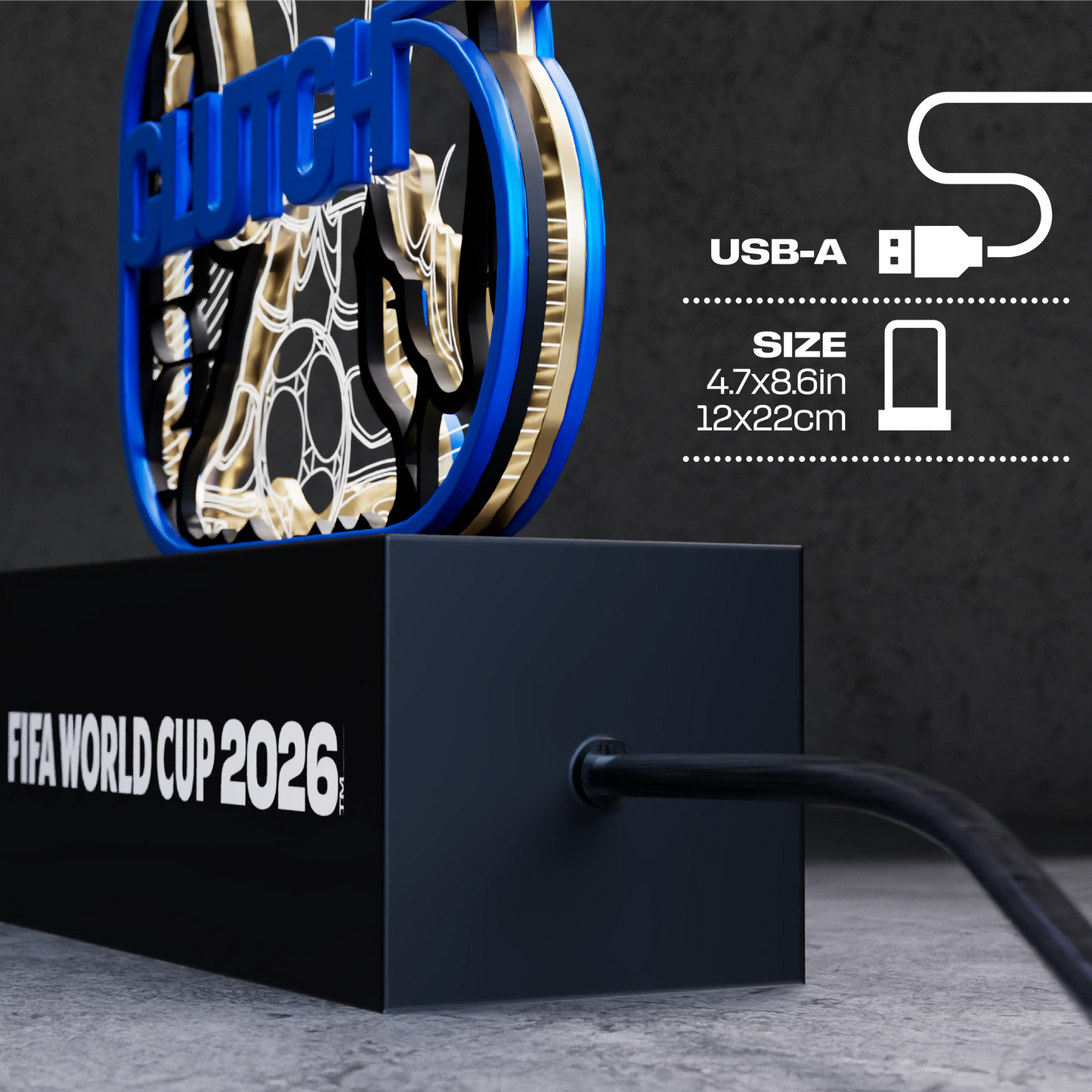 World Cup 2026 Clutch Mascot, FIFA Wooden Art Night Light