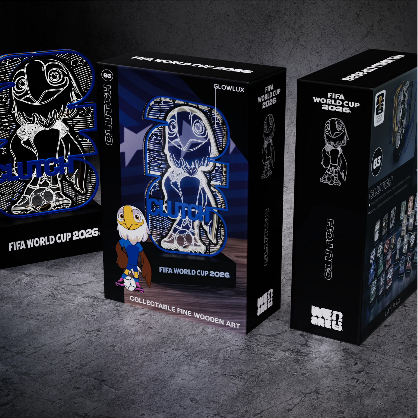 World Cup 2026 Clutch Mascot, FIFA Wooden Art Night Light
