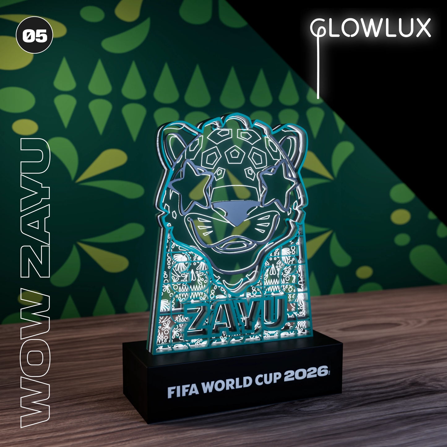 World Cup 2026 Wow Zayu, FIFA Wooden Art Night Light