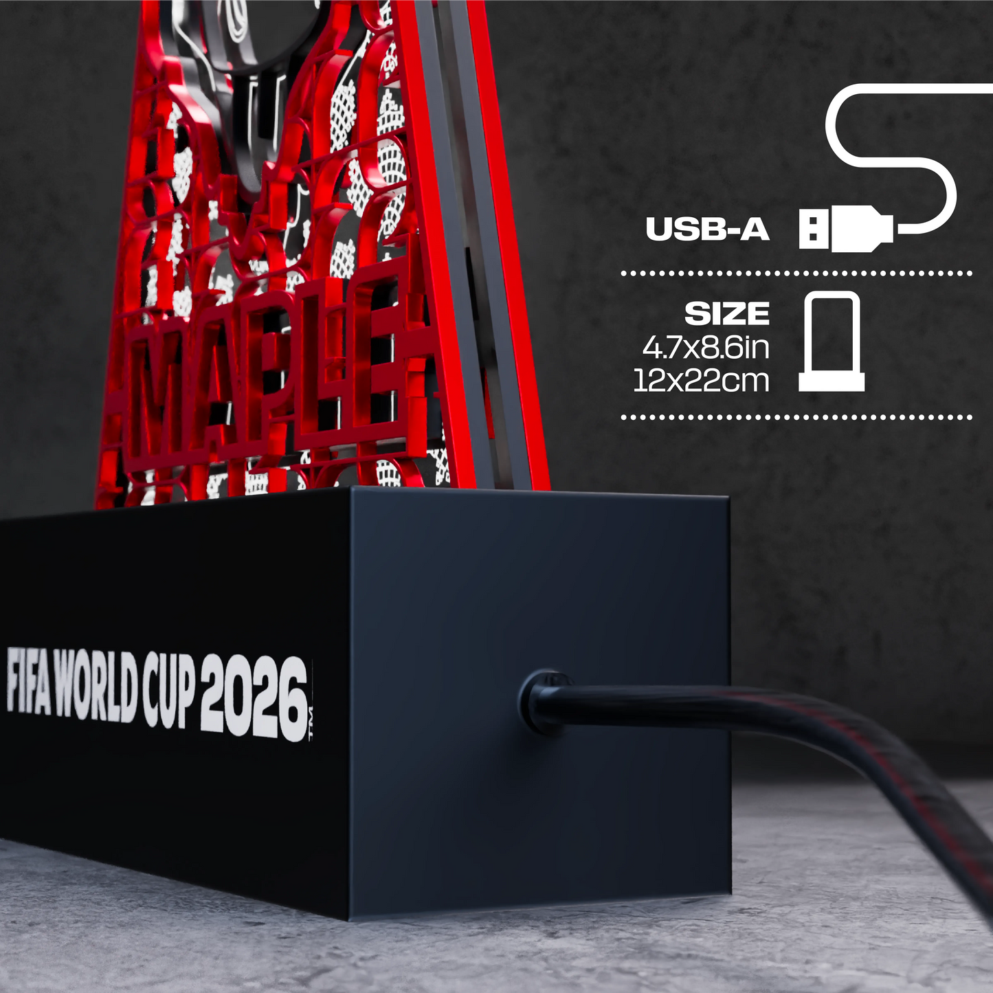 World Cup 2026 Maple the Moose, FIFA Wooden Art Night Light