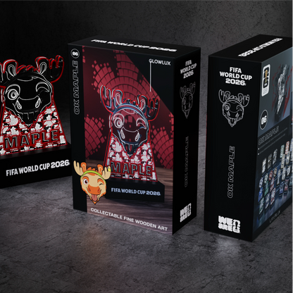 World Cup 2026 Maple the Moose, FIFA Wooden Art Night Light