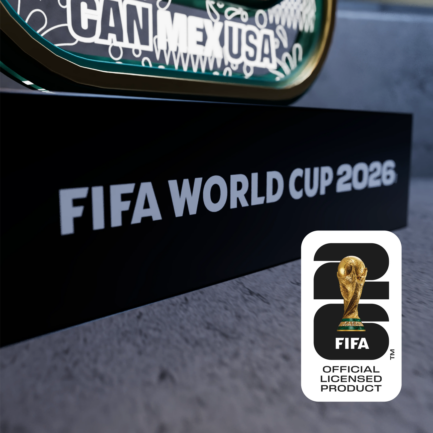 World Cup 2026 Mexico Logo, FIFA Wooden Art Night Light