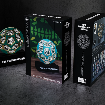World Cup 2026 Mexico Ball, FIFA Wooden Art Night Light