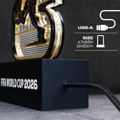 World Cup 2026 Ready to Play, FIFA Wooden Art Night Light