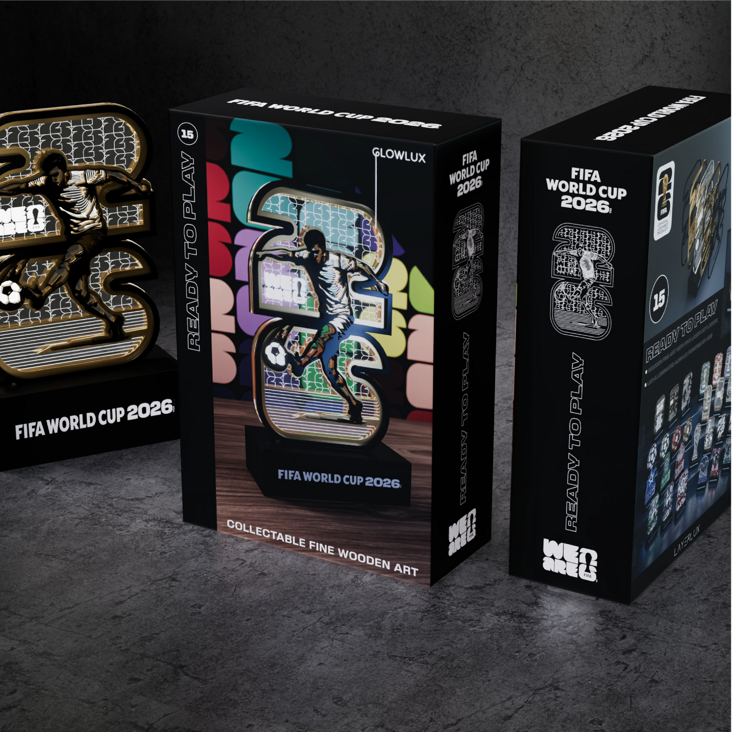 World Cup 2026 Ready to Play, FIFA Wooden Art Night Light