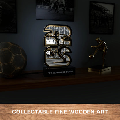 World Cup 2026 Ready to Play, FIFA Wooden Art Night Light