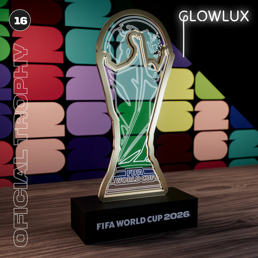 FIFA World Cup 2026 Official Trophy 3D LED Lamp | Layered Wooden Night Light Gift