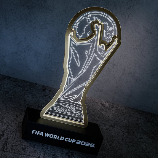 FIFA World Cup 2026 Official Trophy 3D LED Lamp | Layered Wooden Night Light Gift
