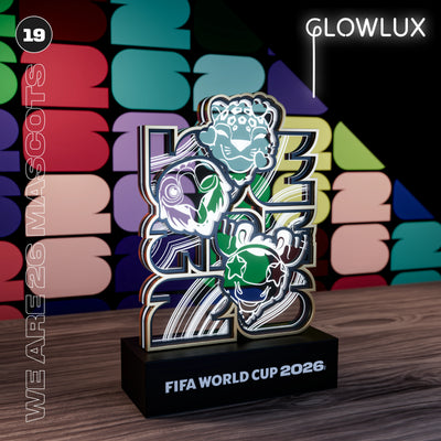 FIFA World Cup 2026 Mascots 3D LED Lamp | Layered Wooden Night Light Gift