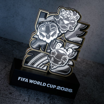 FIFA World Cup 2026 Mascots 3D LED Lamp | Layered Wooden Night Light Gift