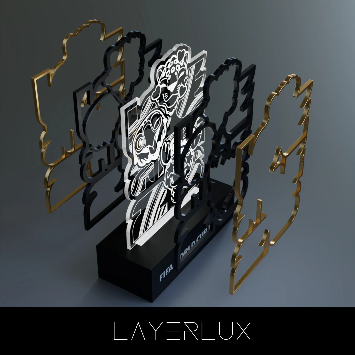 World Cup 2026 We are 26 Mascots, FIFA Wooden Art Night Light