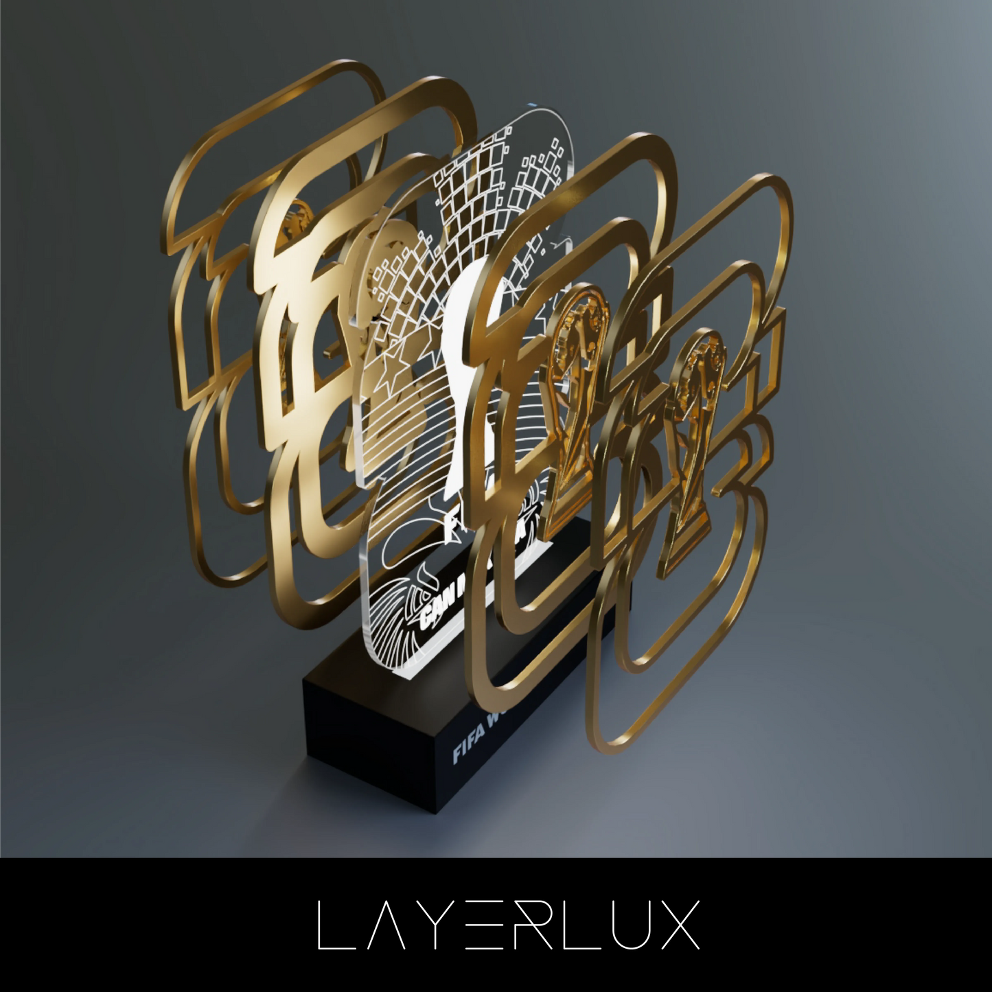 World Cup 2026 We are 26 Trophy, FIFA Wooden Art Night Light