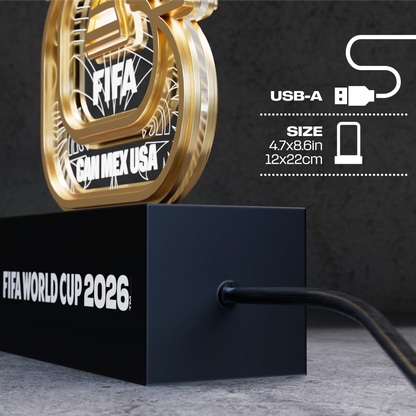 World Cup 2026 We are 26 Trophy, FIFA Wooden Art Night Light