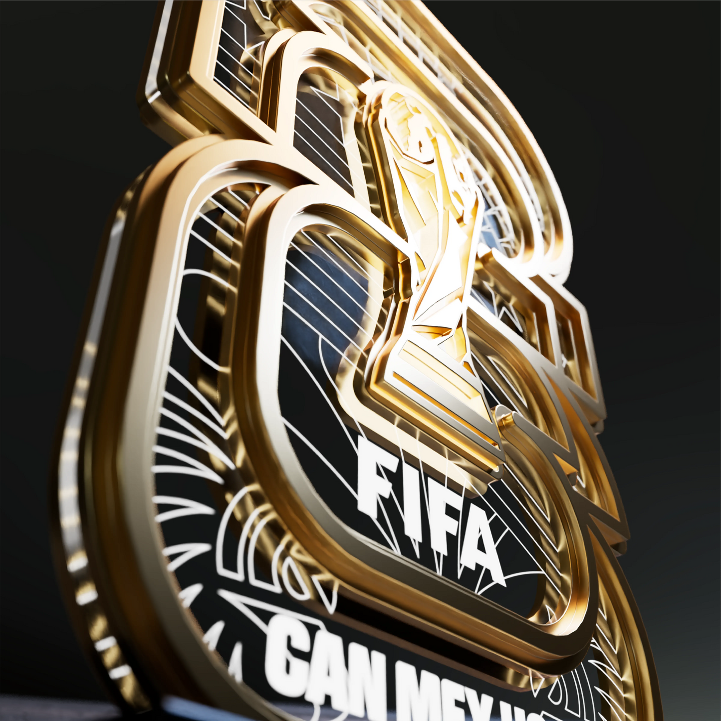 World Cup 2026 We are 26 Trophy, FIFA Wooden Art Night Light