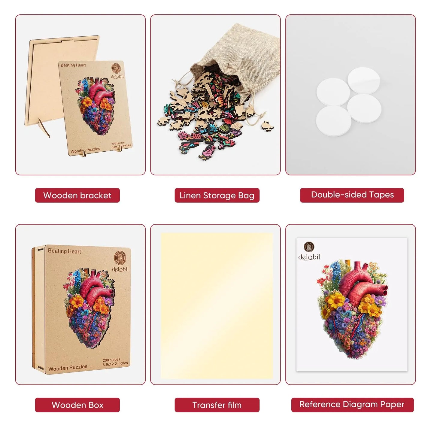 Beating Heart, Wooden Jigsaw Puzzles