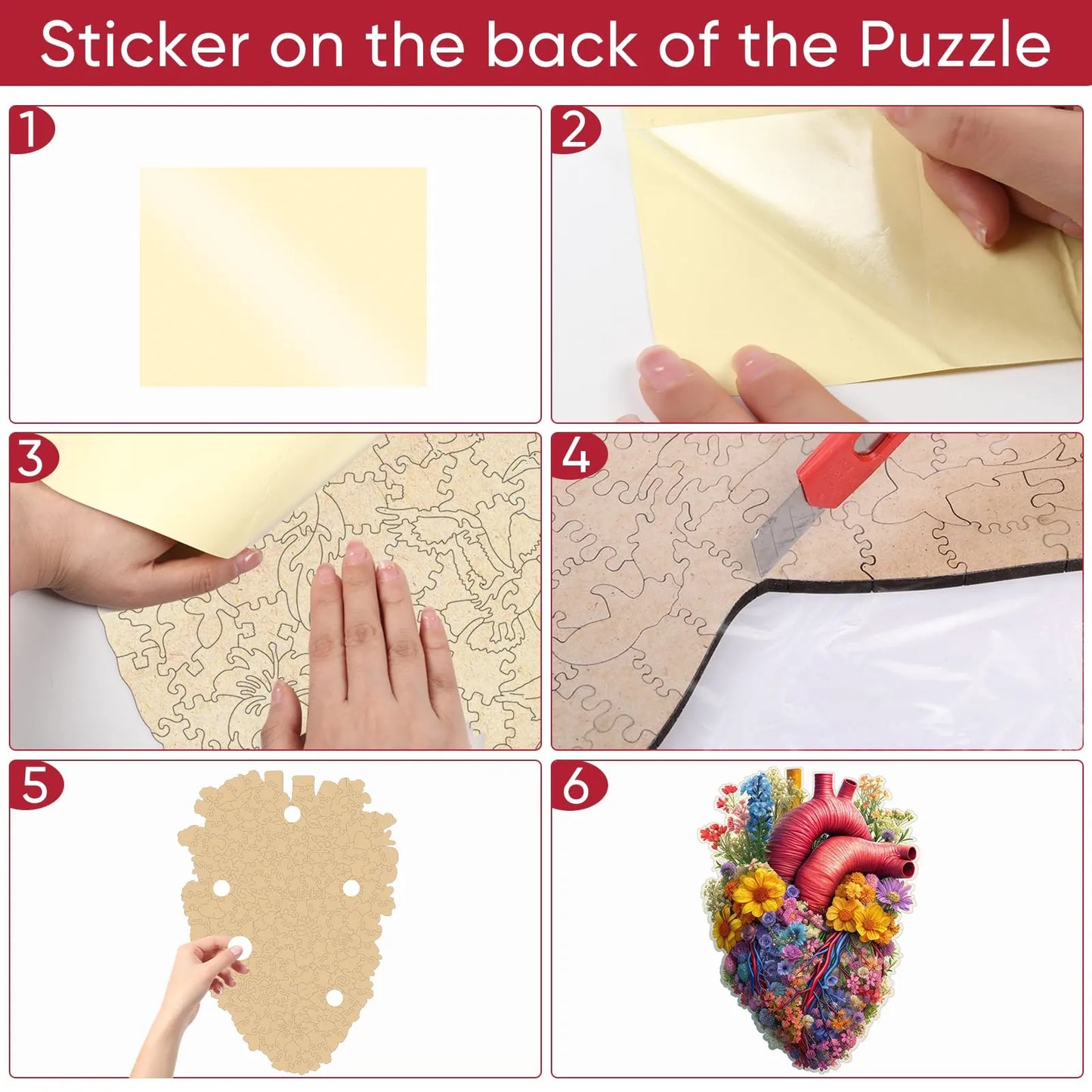 Beating Heart, Wooden Jigsaw Puzzles